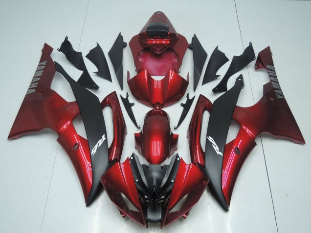 Yamaha YZF R6 Motorrad Verkleidung 2008-2016 - Rot Matt Schwarz