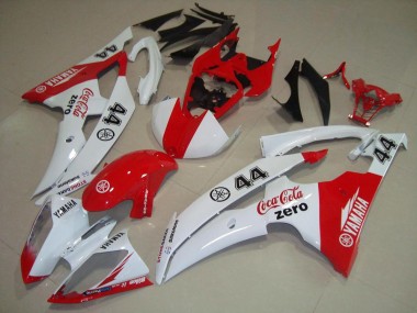 Yamaha YZF R6 Motorrad Verkleidung 2008-2016 - Weiss Rot Cocacola 44