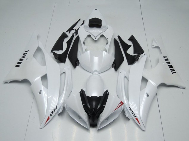 Yamaha YZF R6 Motorrad Verkleidung 2008-2016 - Glanzendes Weiss