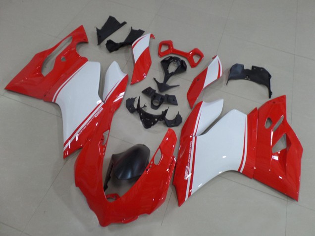 Ducati 1199 Motorrad Verkleidung 2011-2014 - Rot Weiss Schwarz