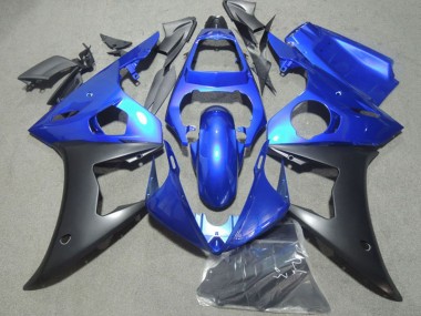 Yamaha YZF R6 Motorrad Verkleidung 2003-2004 - Blau Matt Schwarz