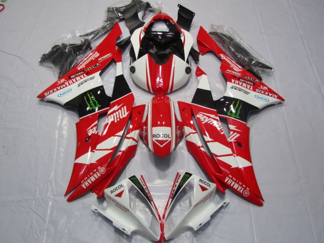 Yamaha YZF R6 Motorrad Verkleidung 2008-2016 - Weiss Rot Glanzendes Schwarz Grun Monster Rocol Milwaukee Maxxis