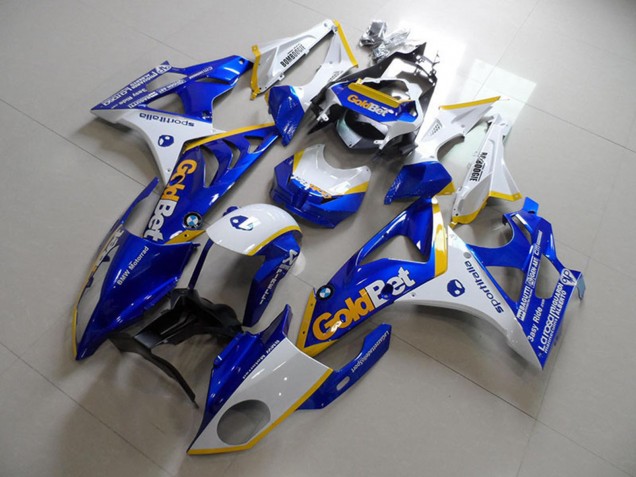 BMW S1000RR Motorrad Verkleidung 2009-2014 - Weiss Gelb Blau GoldBet
