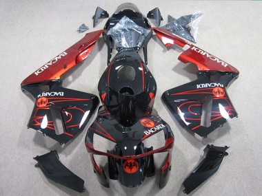 Honda CBR600RR Motorrad Verkleidung 2005-2006 - Glanzendes Schwarz Rot BACARDI
