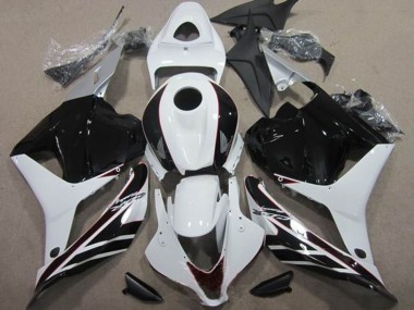 Honda CBR600RR Motorrad Verkleidung Kit 2009-2012 - Weiss Glanzendes Schwarz
