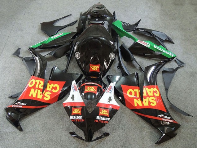 Honda CBR1000RR Motorrad Verkleidung 2012-2016 - Rot Grun Gelb Glanzendes Schwarz San Carlo