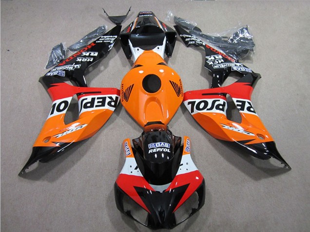 Honda CBR1000RR Motorrad Verkleidungen Kit 2006-2007 - Orange Weiss Rot Glanzendes Schwarz Repsol