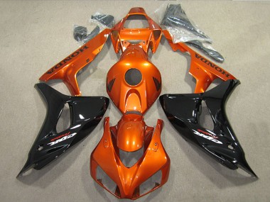 Honda CBR1000RR Motorrad Verkleidung 2006-2007 - Orange Glanzendes Schwarz