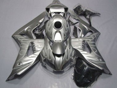 Honda CBR1000RR Motorrad Verkleidung 2006-2007 - Silber Weiss Flamme