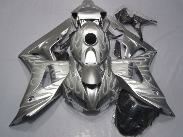 Honda CBR1000RR Motorrad Verkleidung 2006-2007 - Silber Weiss Flamme