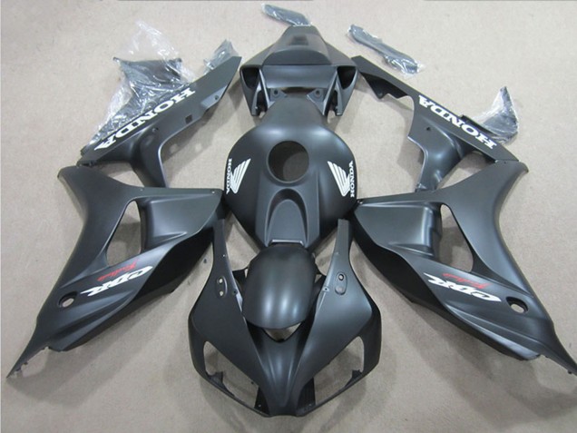 Honda CBR1000RR Motorrad Verkleidung 2006-2007 - Matt Schwarz Weiss Aufkleber