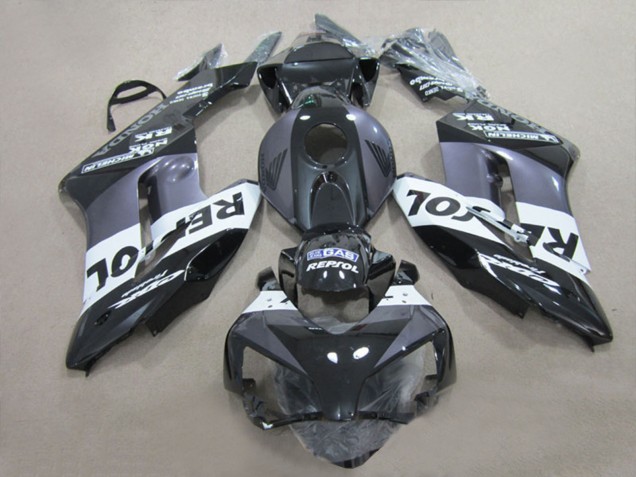 Honda CBR1000RR Motorrad Verkleidung 2004-2005 - Glanzendes Schwarz Weiss Grau Repsol