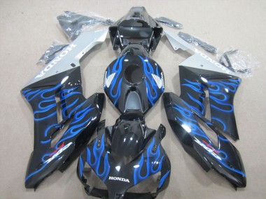 Honda CBR1000RR Motorrad Verkleidung 2004-2005 - Glanzendes Schwarz Blau Flamme