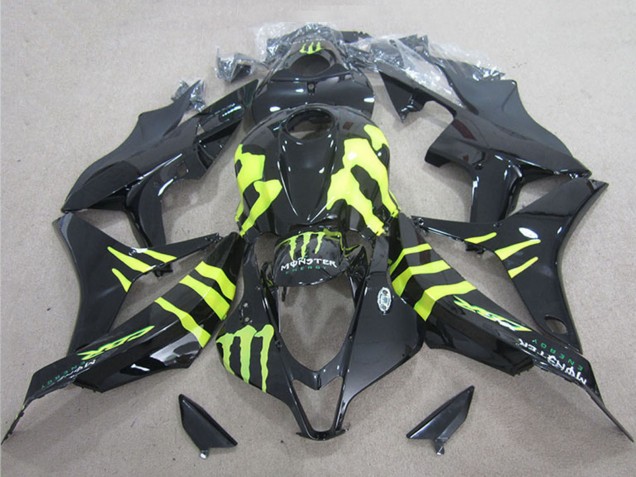 Honda CBR1000RR Motorrad Verkleidung 2004-2005 - Glanzendes Schwarz Gelb Monster