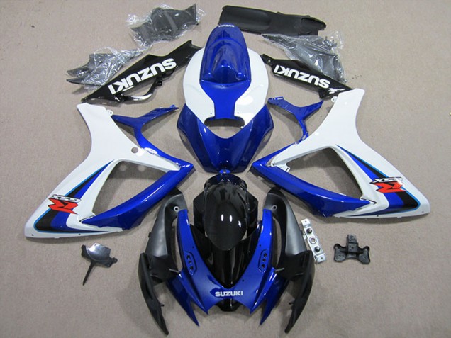 Suzuki GSXR 600 Motorrad Verkleidung 2006-2007 - Weiss Blau Schwarz Rot