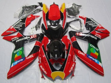 Suzuki GSXR 600 Motorrad Verkleidung 2008-2010 - Rot Orange Blau Grun Schwarz JOMO