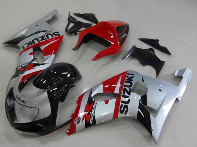Suzuki GSXR 750 Motorrad Verkleidung 2001-2003 - Rot Silber Schwarz