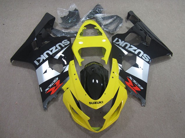 Suzuki GSXR 750 Motorrad Verkleidung 2004-2005 - Gelb Silber Schwarz