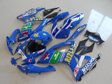 Suzuki GSXR 750 Motorrad Verkleidung 2006-2007 - Blau Weiss Grun Schwarz Gold Rizla