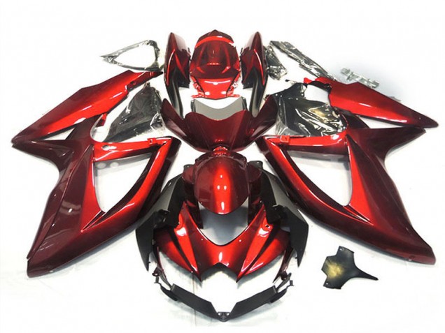 Suzuki GSXR 750 Motorrad Verkleidung 2008-2010 - Glanzendes Rot