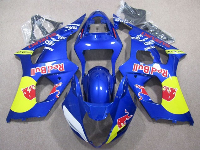 Suzuki GSXR 1000 Motorrad Verkleidung 2003-2004 - Blau Gelb Red Bull