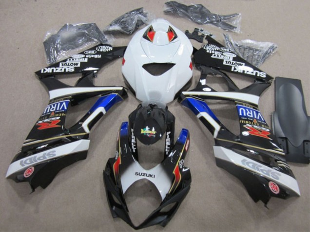 Suzuki GSXR 1000 Motorrad Verkleidung 2007-2008 - Weiss Blau Rot Schwarz