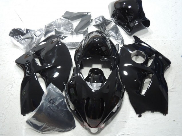 Suzuki GSXR 1300 Hayabusa Motorrad Verkleidung 1996-2007 - Glanzendes Schwarz