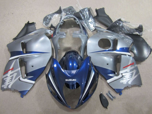 Suzuki GSXR 1300 Hayabusa Motorrad Verkleidung 1996-2007 - Silber Blau