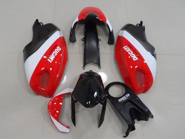 Ducati Monster 696 Motorrad Verkleidung 2008-2012 - Weiss Rot Schwarz Monster