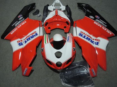 Ducati 749 999 Motorrad Verkleidung 2003-2004 - Weiss Rot Glanzendes Schwarz Parts Unlimited
