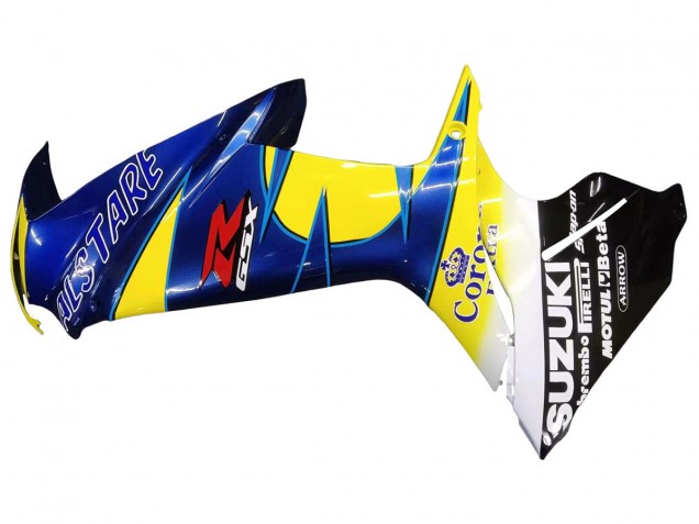 Suzuki GSXR 600/750 Motorrad Verkleidung 2011-2024 - Gelb Blau Weiss Schwarz Corona Extra Alstare