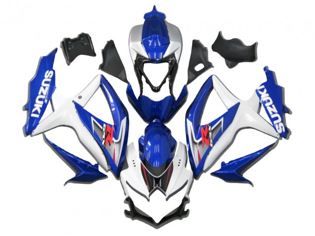 Suzuki GSXR 600/750 Motorrad Verkleidung 2008-2010 - Weiss Blau Rot