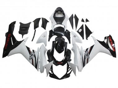Suzuki GSXR 600/750 Motorrad Verkleidung 2011-2024 - Weiss Glanzendes Schwarz