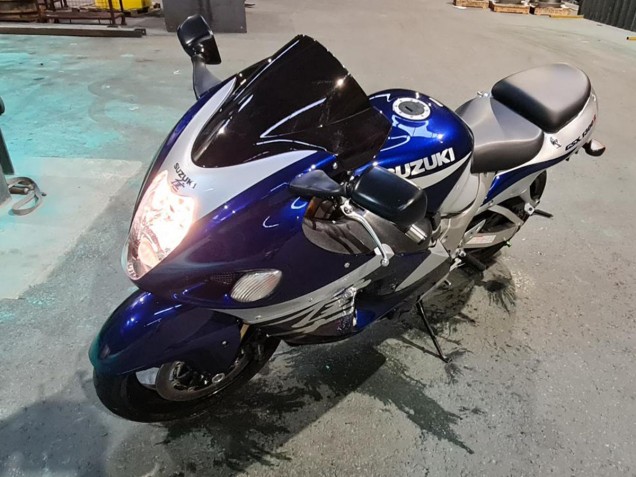 Suzuki GSXR 1300 Hayabusa Motorrad Verkleidung 1996-2007 - Blau Weiss