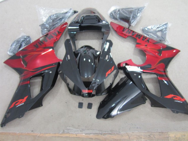 R1 00-01 Motorrad Verkleidungen - Schwarz Rot R1 00-01 Motorrad Verkleidungen - Schwarz Rot