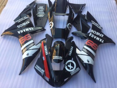 R1 02-03 Motorrad Verkleidung - Schwarz Weiß