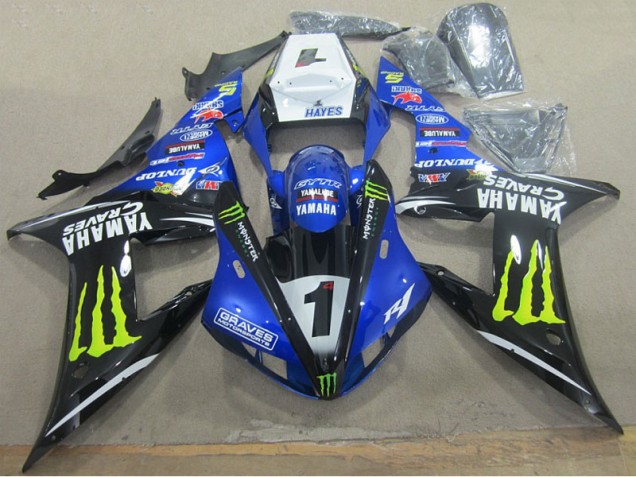 R1 02-03 Motorrad Verkleidungen - Blauschwarze Gräber 1 R1 02-03 Motorrad Verkleidungen - Blauschwarze Gräber 1
