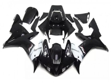 R1 02-03 Motorrad Verkleidungen - Schwarz Weiß