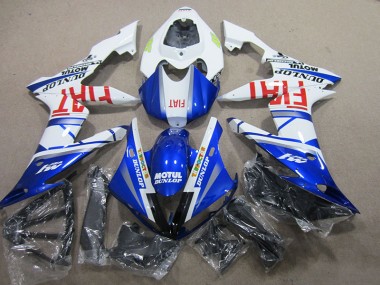 R1 04-06 Motorrad Verkleidungen - Blau Weiß Motul Fiat