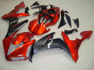R1 04-06 Motorrad Verkleidungen - Rot Matt Schwarz