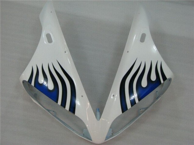 R1 04-06 Motorrad Verkleidungen - Weiß Blau Flamme R1 04-06 Motorrad Verkleidungen - Weiß Blau Flamme