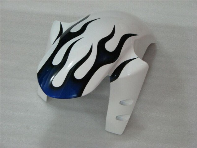 R1 04-06 Motorrad Verkleidungen - Weiß Blau Flamme R1 04-06 Motorrad Verkleidungen - Weiß Blau Flamme