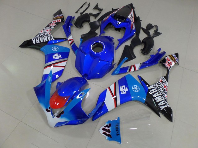 R1 07-08 Motorrad Verkleidungen - Blau Weiß Schwarz Aufkleber R1 07-08 Motorrad Verkleidungen - Blau Weiß Schwarz Aufkleber
