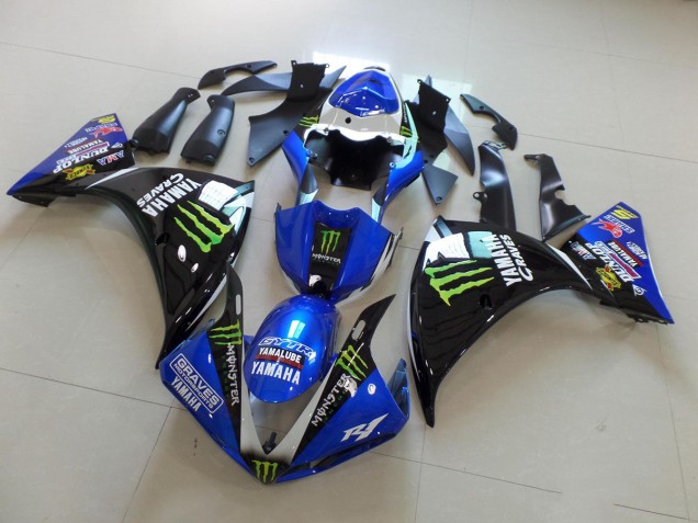 R1 09-11 Motorrad Verkleidung - BlauSchwarz Monster R1 09-11 Motorrad Verkleidung - BlauSchwarz Monster