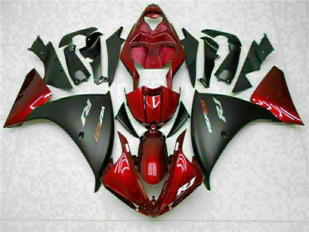 R1 09-11 Motorrad Verkleidung - Rot Schwarz R1 09-11 Motorrad Verkleidung - Rot Schwarz