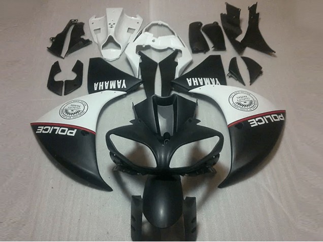 R1 09-11 Motorrad Verkleidungen - Matt Schwarz Weiß R1 09-11 Motorrad Verkleidungen - Matt Schwarz Weiß