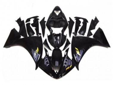 R1 09-11 Motorrad Verkleidungen - Schwarz