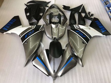 R1 09-11 Motorrad Verkleidungen - Silber Blau