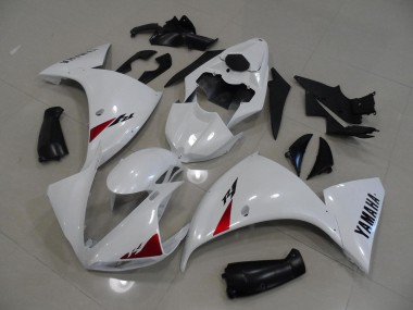 R1 09-11 Motorrad Verkleidungen - Weiß Schwarz