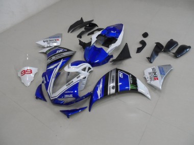 R1 09-11 Motorrad Vollverkleidung - Blau Weiß